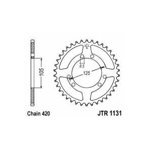 Rear sprocket JT JTR 1131-53 53T, 420