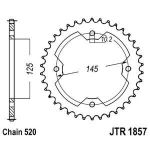 Rear sprocket JT JTR 1857-38 38T, 520