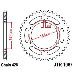 Rear sprocket JT JTR 1067-52 52T, 428