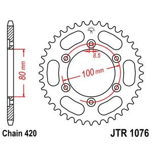 Rear sprocket JT JTR 1076-48 48T, 420