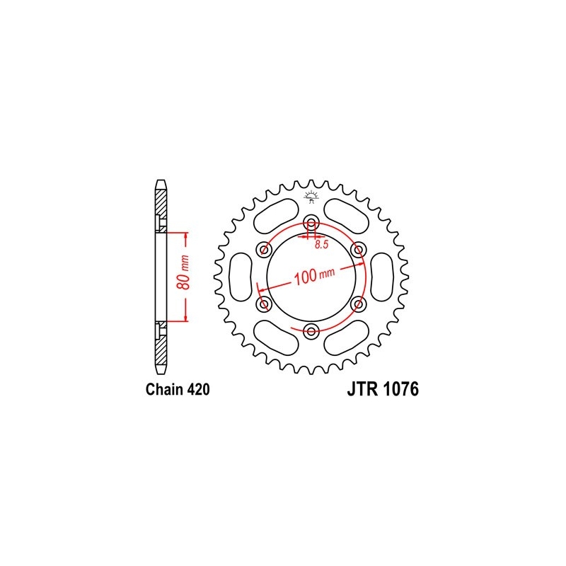 Rear sprocket JT 48T, 420