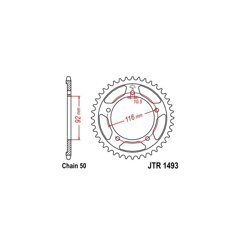 Rear sprocket JT 41T, 530