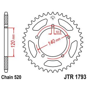 Rear sprocket JT JTR 1793-45 45T, 520 wyprzedaż