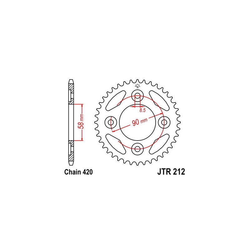 Rear sprocket JT 35T, 420