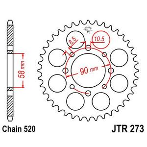 Rear sprocket JT JTR 273-41 41T, 520