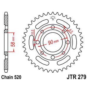 Rear sprocket JT JTR 279-30 30T, 520