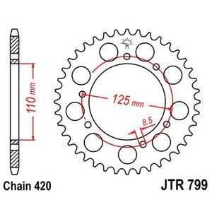 Rear sprocket JT JTR 799-50 50T, 420