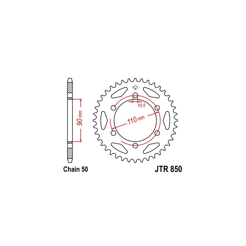 Rear sprocket JT 31T, 530