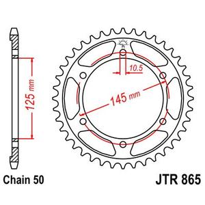 Rear sprocket JT JTR 865-49 49T, 530