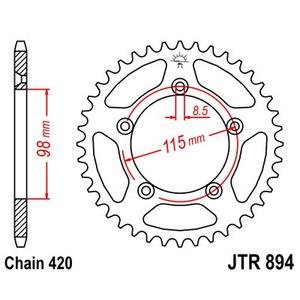Rear sprocket JT JTR 894-46 46T, 420
