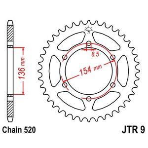 Rear sprocket JT JTR 9-47 47T, 520