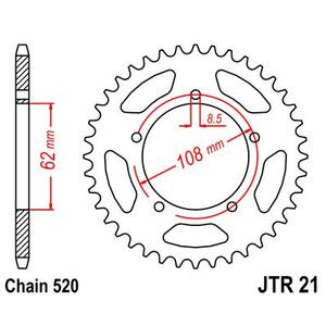 Rear sprocket JT JTR 21-40 40T, 520
