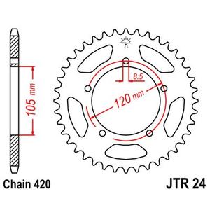 Rear sprocket JT JTR 24-50 50T, 420