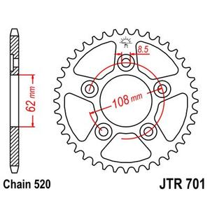 Rear sprocket JT JTR 701-38 38T, 520