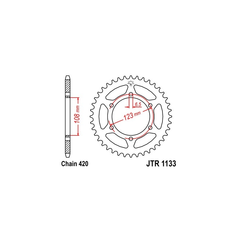 Rear sprocket JT 59T, 420