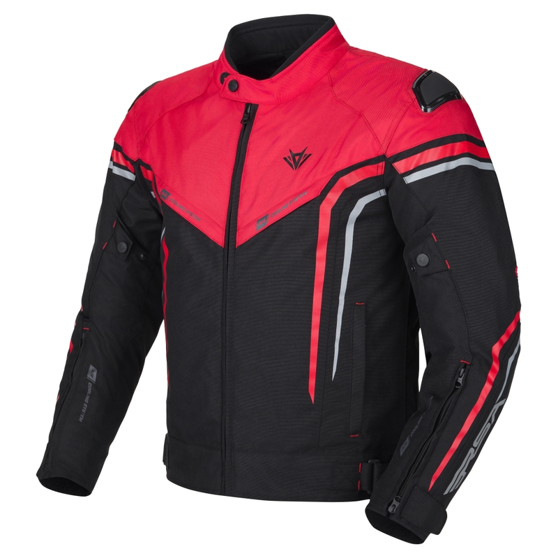 Kurtka motocyklowa RSA Compact 2 EVO czarno-szaro-czerwona