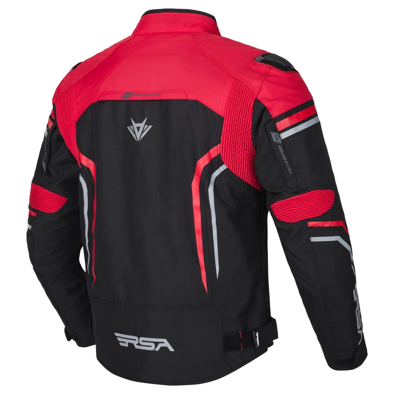 Kurtka motocyklowa RSA Compact 2 EVO czarno-szaro-czerwona