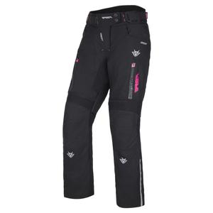 Damskie spodnie motocyklowe RSA Greby 2 czarno-różowe