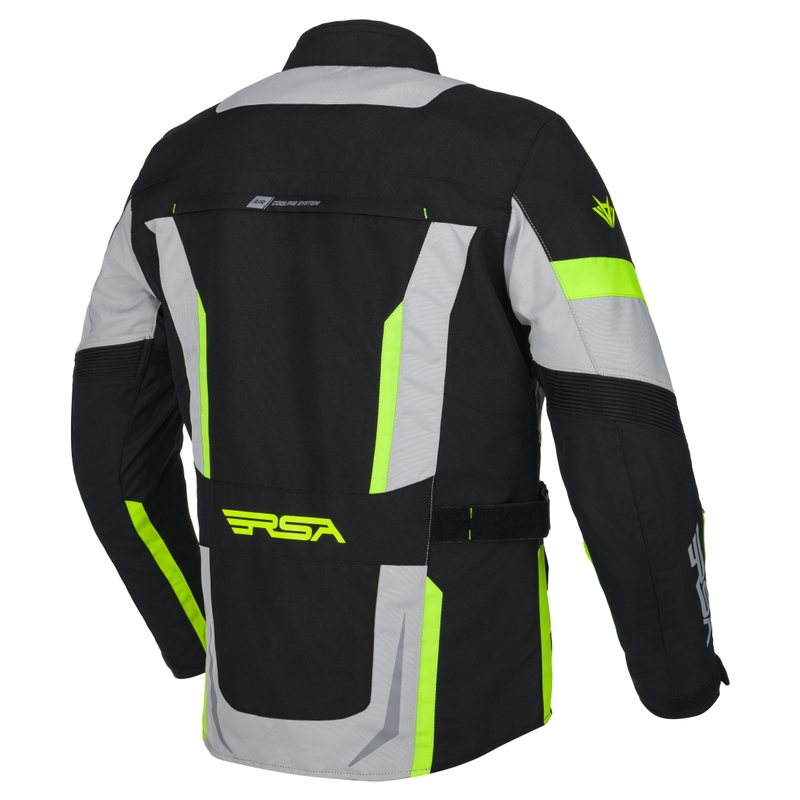 Kurtka motocyklowa RSA EXO 2 czarno-szaro-żółta