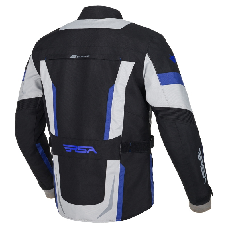 Kurtka motocyklowa RSA EXO 2 czarny/szary/niebieski