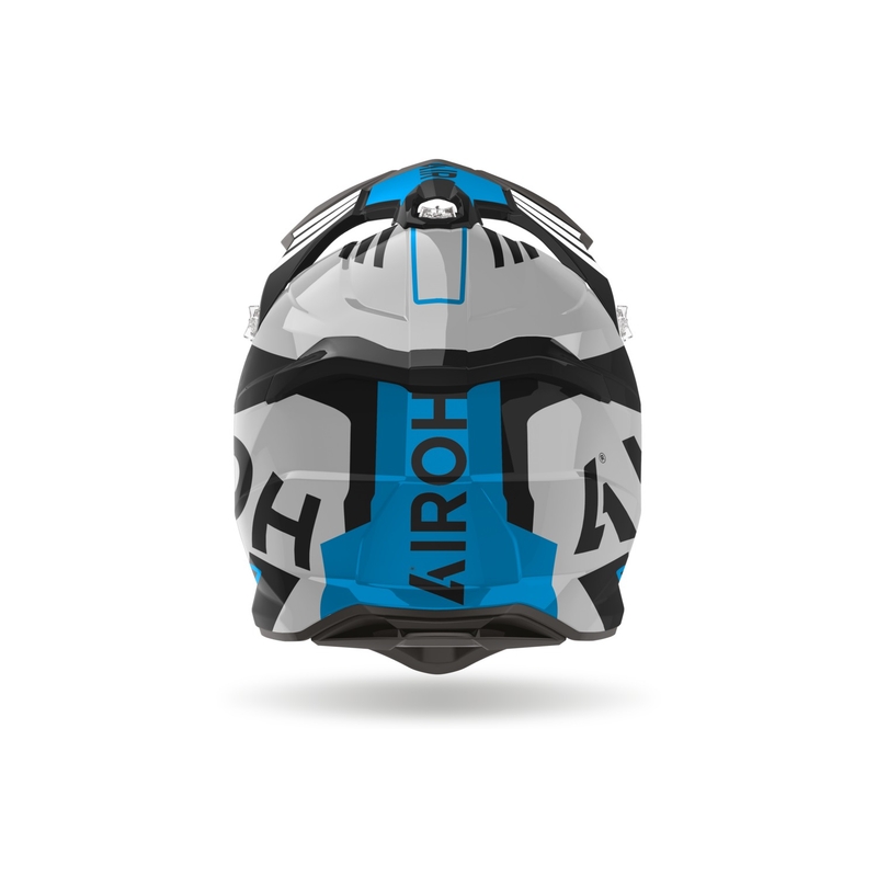 Kask motocrossowy Airoh Strycker Brave 2024 błyszczący niebiesko-szary wyprzedaż