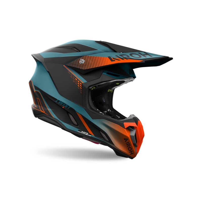 Kask motocrossowy Airoh Twist 3 Shard matowy pomarańczowy