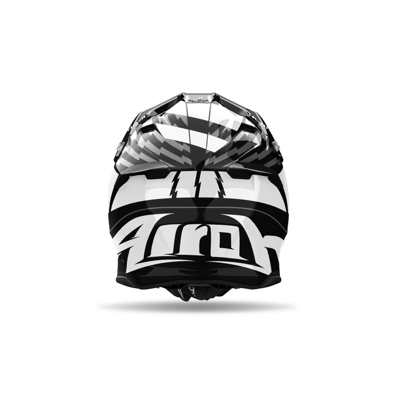 Kask motocrossowy Airoh Twist 3 Thunder błyszczący czarno-biały