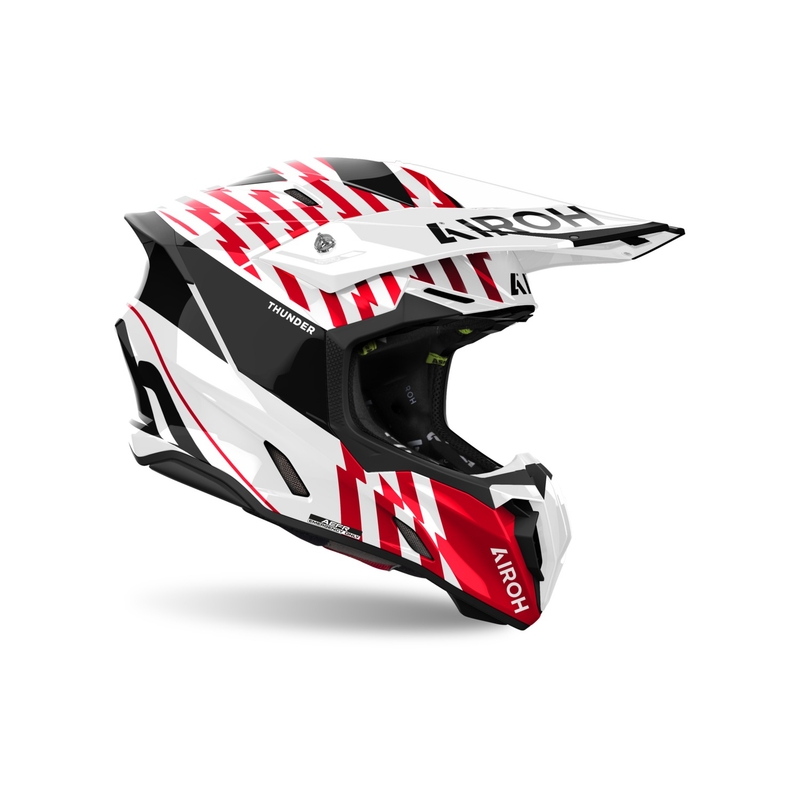 Kask motocrossowy Airoh Twist 3 Thunder błyszczący czerwony