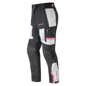 Damskie spodnie motocyklowe Street Racer Hilax czarno-szaro-różowe