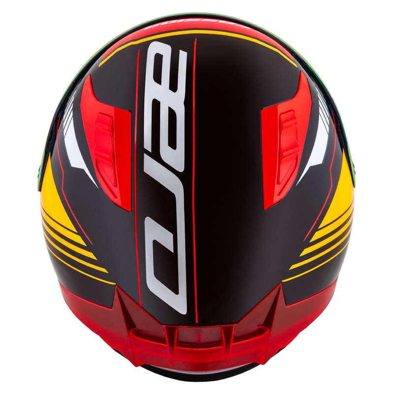 Integralny kask motocyklowy Cassida Aero Drome perłowy czarno-pomarańczowo-czerwono-biały