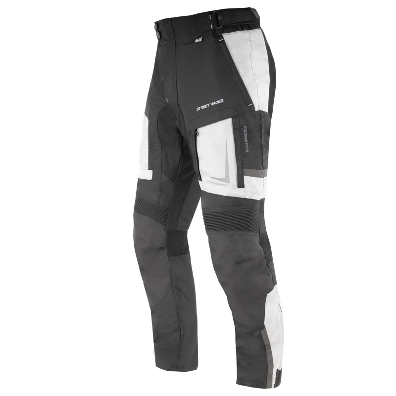 Spodnie motocyklowe Street Racer Hilax czarno-szare