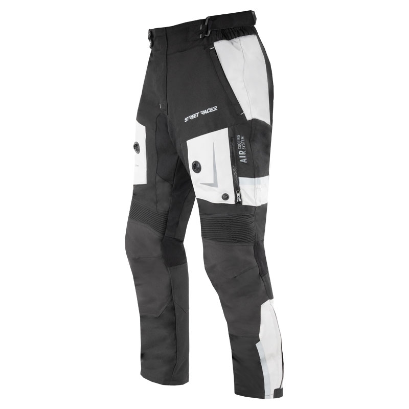Spodnie motocyklowe Street Racer All Season czarno-szare