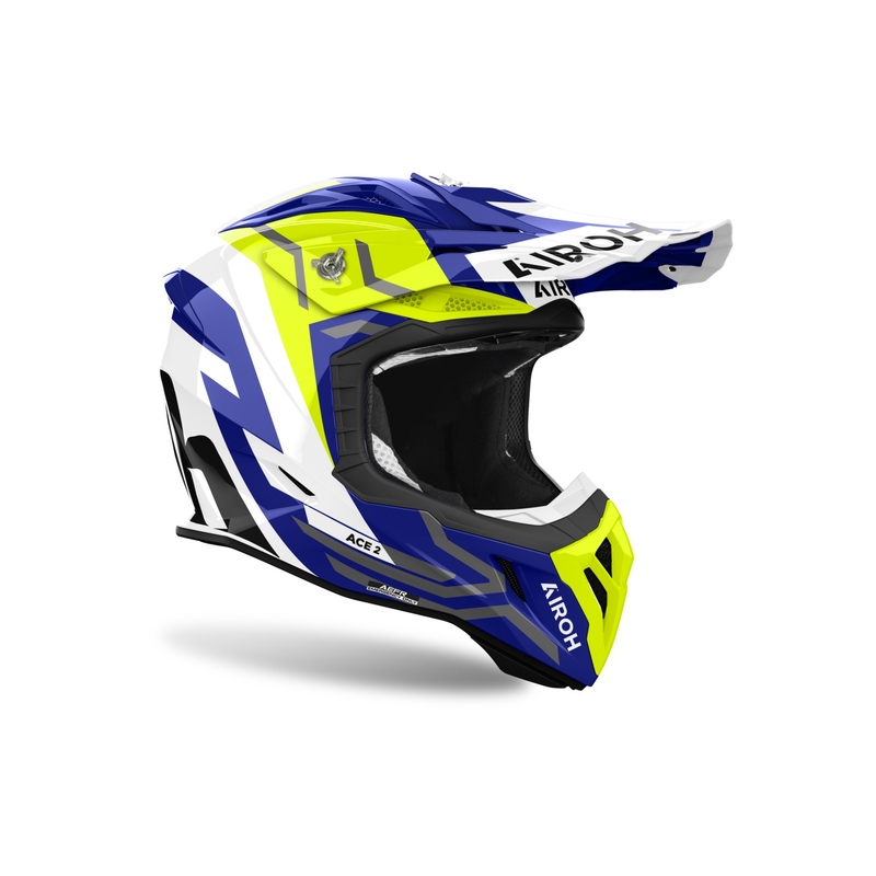 Kask motocrossowy Airoh Aviator Ace 2 Ground w kolorze żółtym błyszczącym