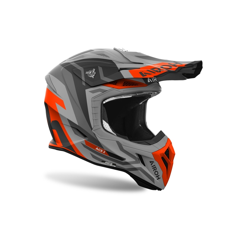 Kask motocrossowy Airoh Aviator Ace 2 Ground matowy pomarańczowy
