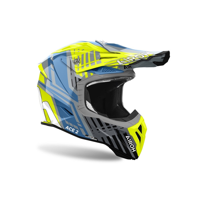 Kask motocrossowy Airoh Aviator Ace 2 Proud błyszczący żółty