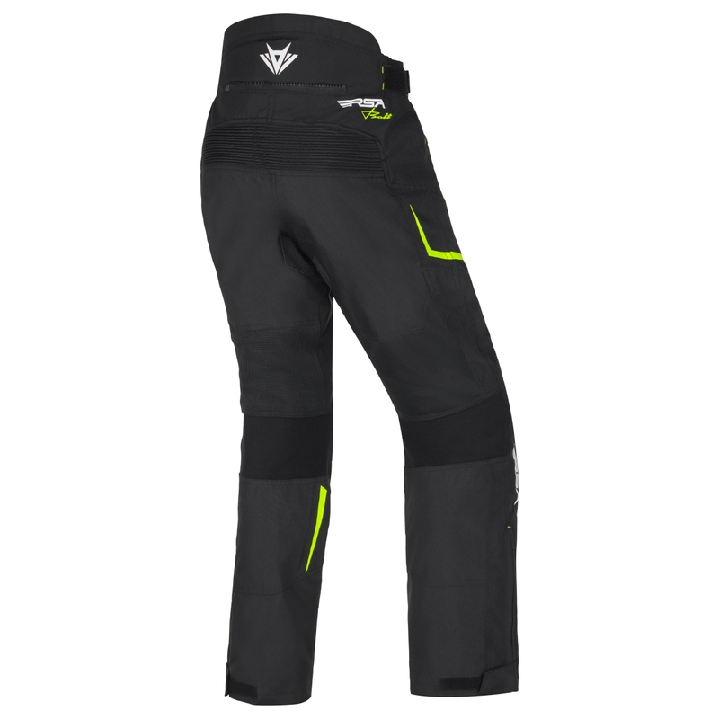 Damskie spodnie motocyklowe RSA Bolt Black-White-Fluo Yellow