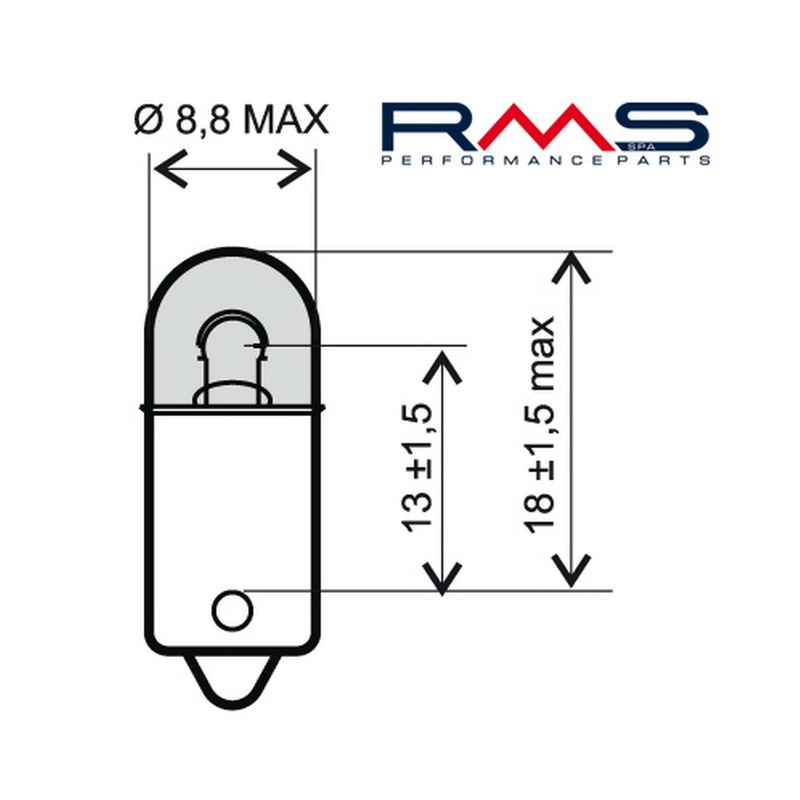 Bulb RMS 12V 4W, BA9S white