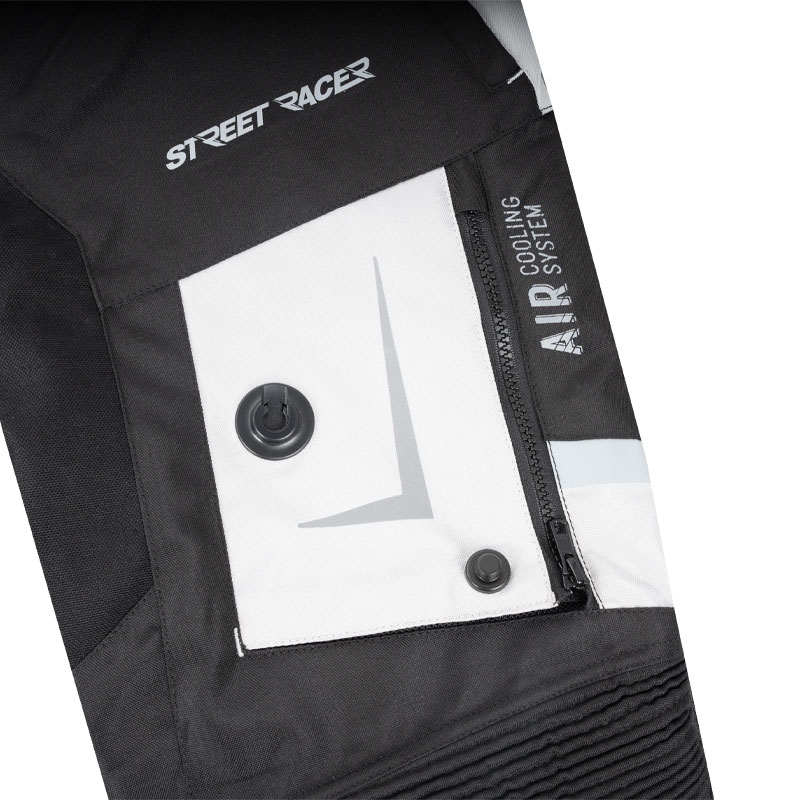 Spodnie motocyklowe Street Racer All Season czarno-szare