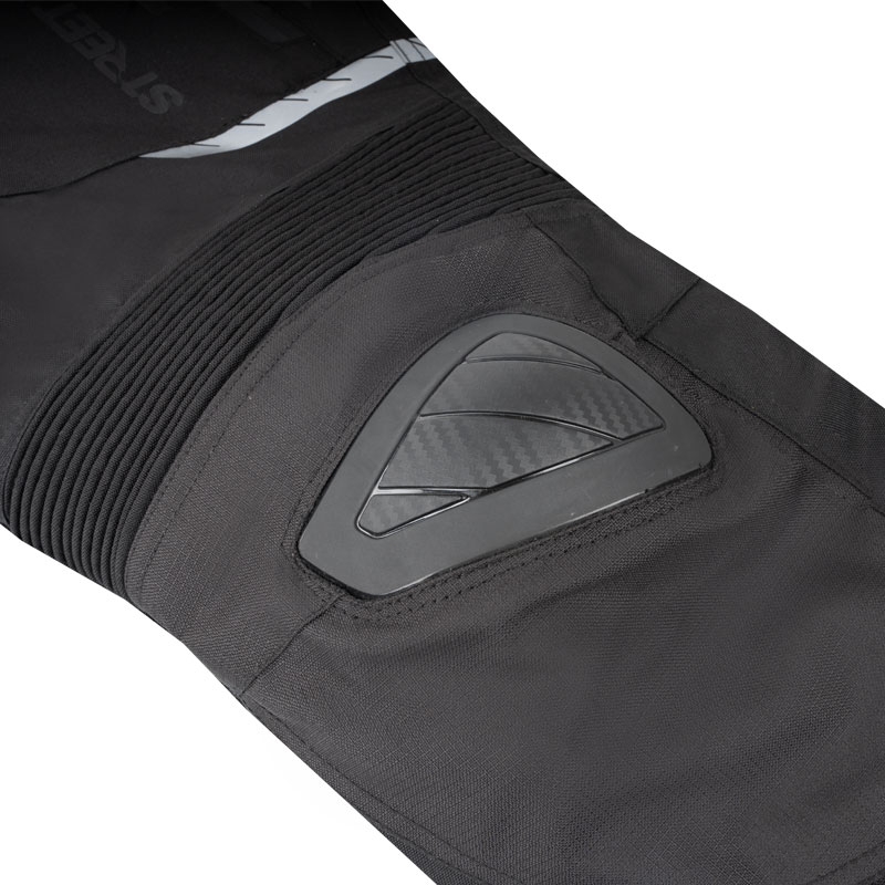 Spodnie motocyklowe Street Racer Flex EVO czarno-fluo żółte