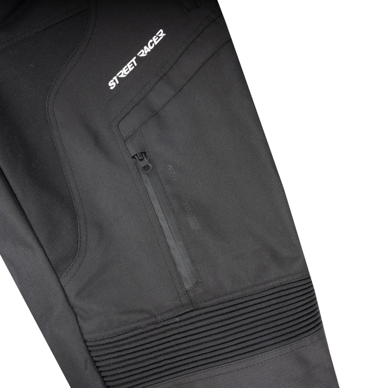 Krótkie spodnie motocyklowe Street Racer Vix w kolorze czarnym