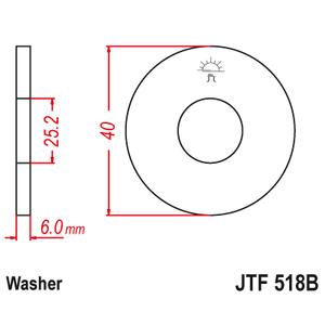 Front sprocket JT JTF 518B