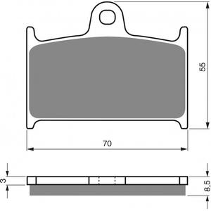 Brake pads GOLDFREN 017 S33 STREET FRONT