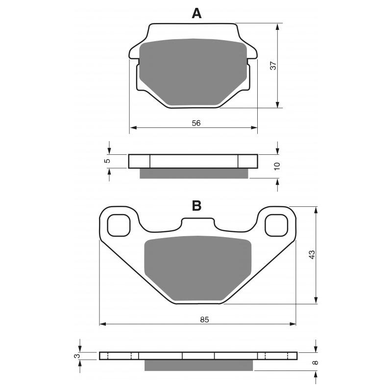 Brake pads GOLDFREN K5