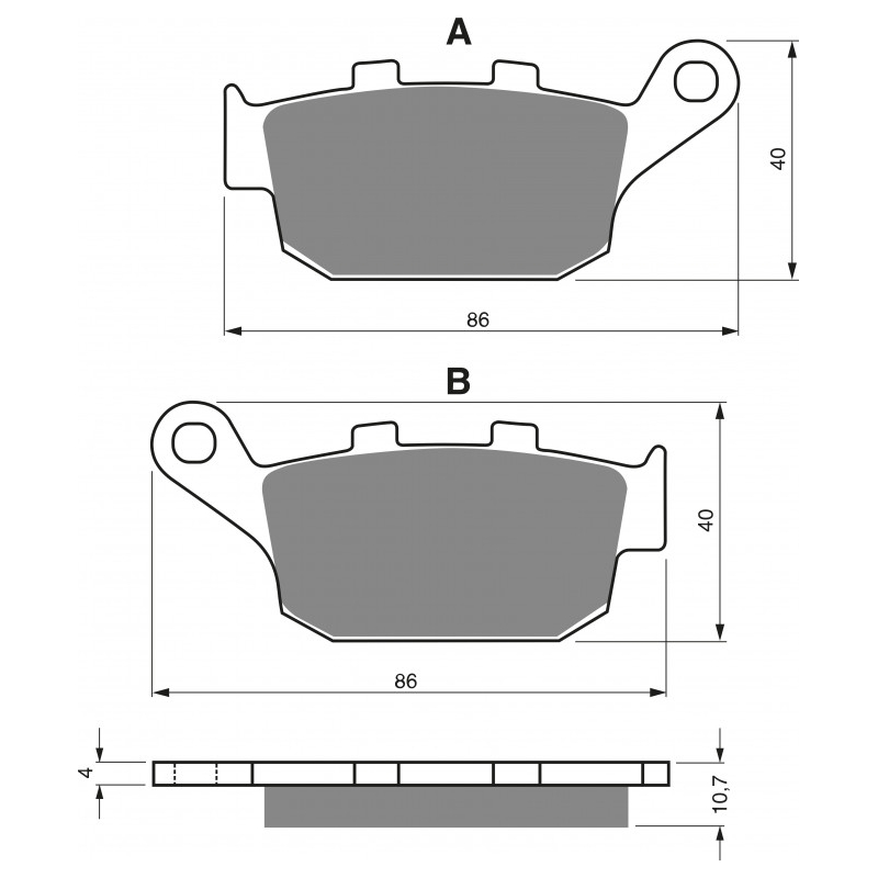 Brake pads GOLDFREN S33 STREET REAR