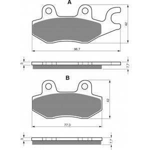 Brake pads GOLDFREN 009 S33 STREET REAR