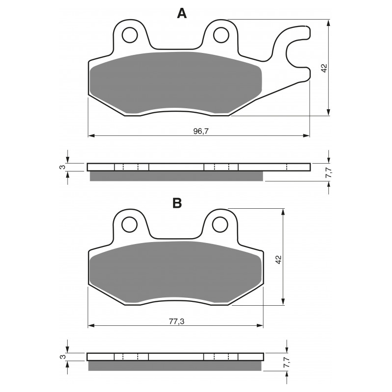 Brake pads GOLDFREN S33 STREET REAR