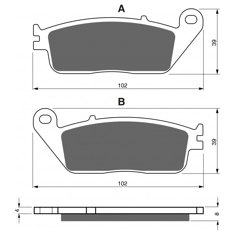 Brake pads GOLDFREN S33 STREET FRONT