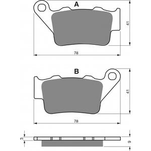 Brake pads GOLDFREN 023 S33 STREET REAR