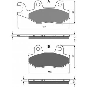 Brake pads GOLDFREN 002 S33 OFF-ROAD REAR