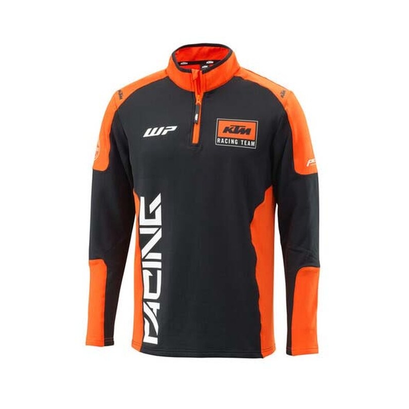 Bluza z kapturem KTM Team Halfzip czarno-pomarańczowa